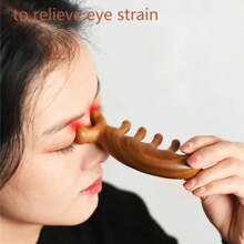 Rosewood Massage Comb Dolphin Multi-Functional Massage Comb Meridian Comb - Redwood - View 6