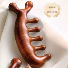 Rosewood Massage Comb Dolphin Multi-Functional Massage Comb Meridian Comb - Redwood - View 2