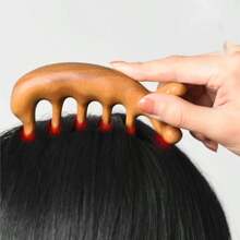 Rosewood Massage Comb Dolphin Multi-Functional Massage Comb Meridian Comb - Redwood - View 8