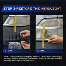 JB-XPCS 汽車大燈修復拋光套裝大燈修復套裝車燈拋光膏去划痕汽車護理翻新劑 - 杏色 - 查看 7