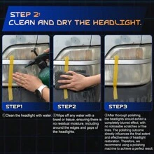 JB-XPCS 汽車大燈修復拋光套裝大燈修復套裝車燈拋光膏去划痕汽車護理翻新劑 - 杏色 - 查看 6
