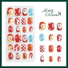 Christmas Children'S Nail Art, Self-Adhesive And Full Stickers, Lovely Kids' Hand-Made Short Nails, Small Size - Red - View 1