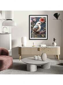 1 Set Paint By Number Kits Bird Flower For Adults,Paint By Numbers Kit For Adults,  Home Wall Decor (15.7 * 19.7 Inch) Without Frameless - Bird In Snow - View 3