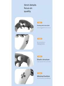 頸椎計智能充電頸部按摩器電子脈衝頸部保護器頸部按摩儀 - 白色 - 查看 10