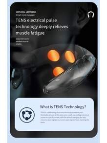 頸椎計智能充電頸部按摩器電子脈衝頸部保護器頸部按摩儀 - 白色 - 查看 7