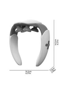 頸椎計智能充電頸部按摩器電子脈衝頸部保護器頸部按摩儀 - 白色 - 查看 2