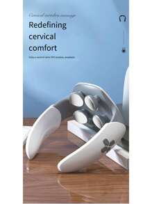 頸椎計智能充電頸部按摩器電子脈衝頸部保護器頸部按摩儀 - 白色 - 查看 3