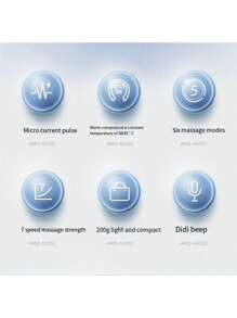 頸椎計智能充電頸部按摩器電子脈衝頸部保護器頸部按摩儀 - 白色 - 查看 4