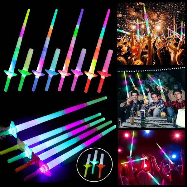 12pcs Led Fiber Optic LightUp Wand, Flashing & Blinking Light Stick, Perfect For Party Favor