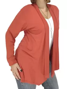 Women Cardigans - 亮橙色 - 查看 1