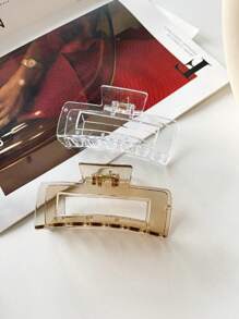 1-4 chiếc Kẹp tóc bằng nhựa hình vuông trong suốt cao cấp và tối giản phong cách đơn giản dành cho nữ, thích hợp để đeo hàng ngày, đi chơi, tắm, v.v. - Nhiều màu - Xem 15