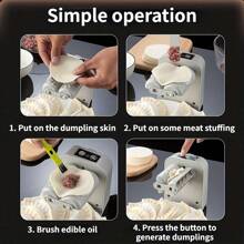 1pc Electric Dumpling Maker Machine, Automatic Ravioli Press Mold, Household Dumpling Maker, Quick Dumpling Empanadas Pierogi Maker Tools For Home Kitchen Restaurant - White - View 6