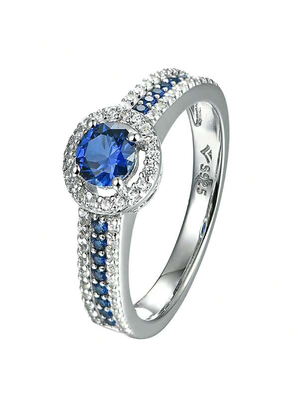 1PC 925 Sterling Silver Romantic Delicate Engagement Promise Ring For Women For Party