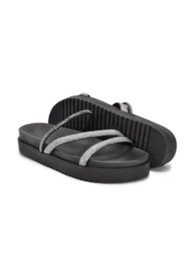 Women Slides - 黑色 - 查看 3