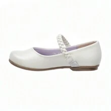 Zapatos Para Niñas Blancos Tipo Piel Lisos Básicos Cómodos 005N3Z - Blanco - Ver 3