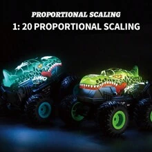 Dinosaur Shark Stunt Dancing Off-Road Rc Car 1:20 All Terrain Toy Car, Festive Gift - Blue-dinosaur Car - View 5