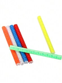 12pcs Yellow Abs Material Bicycle Colorful Reflective Spoke Tubes With Steel Wire Clip For Safety Warning Mountain Bike Fixed Gear Bicycle Riding Accessories - Yellow - View 11