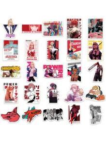 Aniplex TOEI ANIMATION 50pcs Officially Licensed Vinyl Sticker Anime Merch Pack For Fans Chainsawman Sticker For Water Bottle Vinyl Waterproof Decals For Laptop Phone Hard Hat Skateboard Scrapbooking Bumper Gifts For Mom Dad Grand Mother Father Teacher Sister Brother Friend Funny Valentine'S Day Gifts Denji Makima Power Aki Hayakawa Hirokazu Arai Kishibe Himeno Kobeni Higashiyama