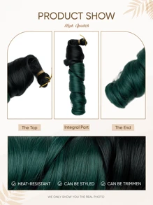 聖誕新年禮物周邊配件,合成法式卷曲擴展髮黑巧克力棕色灰色蟲綠色彩繽紛的螺旋卷曲鉤針編織髮,高溫鬆弛波編織髮條,適用於女性日常假期和角色扮演編織髮編織22" 150g捆髮裝 - 彩色 - 查看 3