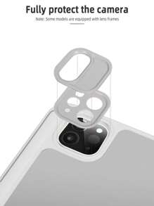 1 件亚克力纹理面料防弯曲背板 iPad 保护壳，兼容 iPad Mini 6/Air/Air 2/10.2/10.5/10.9/11/12.9/10th - 灰色 - 查看 7