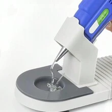 1pc Hot Melt Glue Gun Holder Stand, Base Support - Light Grey - View 1