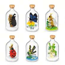 Insect Series Building Block Assembly Toys, Praying Mantis And Bee Models, Educational DIY Decorations - Multicolor - View 1