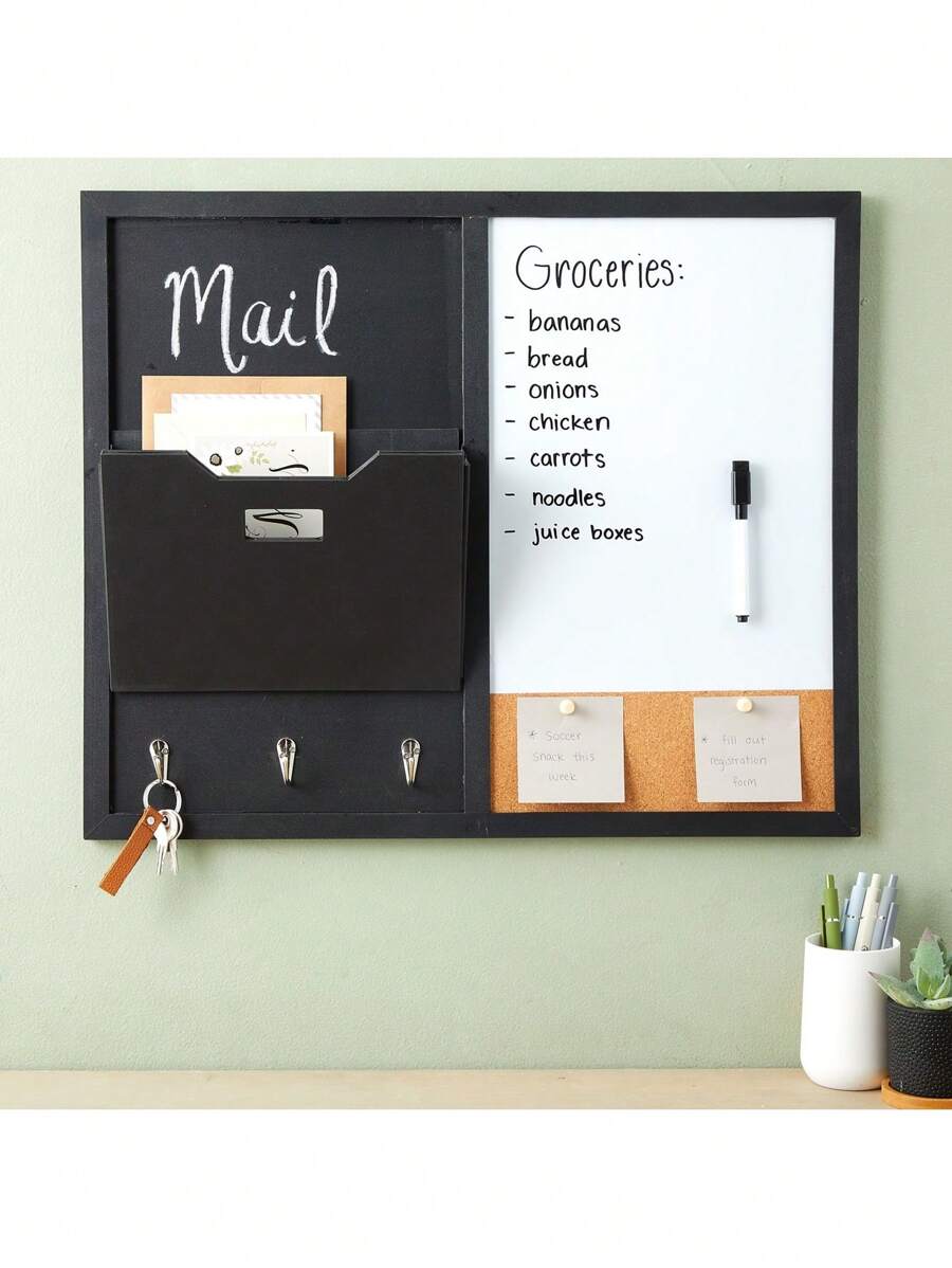 Juvale Message Command Center & Wall Mounted Organizer, Family Office