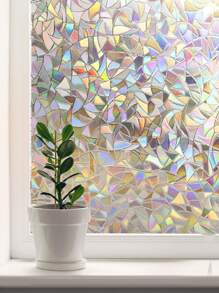 1 Roll Protective Heat Control Window Film Explosion-Proof Privacy Glass Vinyl Tint Sliding Door Solar Protection Sun Blocking Sticker Decals Frosted - Multicolor - View 1