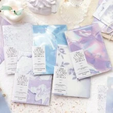 20張光影主題素材紙裝,手冊拼貼素材diy裝飾底紙,個性化創意手帳素材規劃和創意學校文具用品 - 白色 - 查看 7