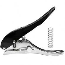 Single Hole Punch 3/8inch Heavy Duty Hole Puncher Portable Paper Punch Handheld Long Hole Punch Metal Hole Punch Tool For Paper Cards Plastic Cardboard - Black - View 10