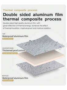 Tapis de mousse en aluminium double face imperméable pour l'extérieur, tapis isolant en feuille d'aluminium imperméable pour pique-nique, plage, tente de camping