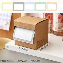 1pc Pull-Out Full Adhesive Sticky Note Pad For Students With Highly Attractive Creativity For Writing, Modification, And Correction - Dark Style - View 2