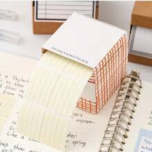 1pc Pull-Out Full Adhesive Sticky Note Pad For Students With Highly Attractive Creativity For Writing, Modification, And Correction - Dark Style - View 6