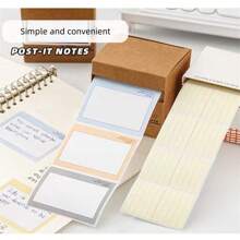 1pc Pull-Out Full Adhesive Sticky Note Pad For Students With Highly Attractive Creativity For Writing, Modification, And Correction - Dark Style - View 1