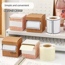 1pc Pull-Out Full Adhesive Sticky Note Pad For Students With Highly Attractive Creativity For Writing, Modification, And Correction - Dark Style - View 3