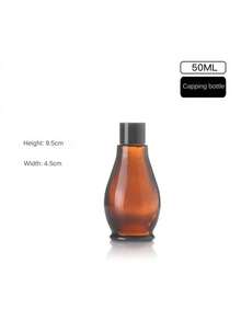 1pc 50ml Refillable Portable Glass Travel Bottle With Dropper, Spray, Lotion Pump And Screw Cap, Empty Cosmetic Container For Travel - Multicolor - View 10