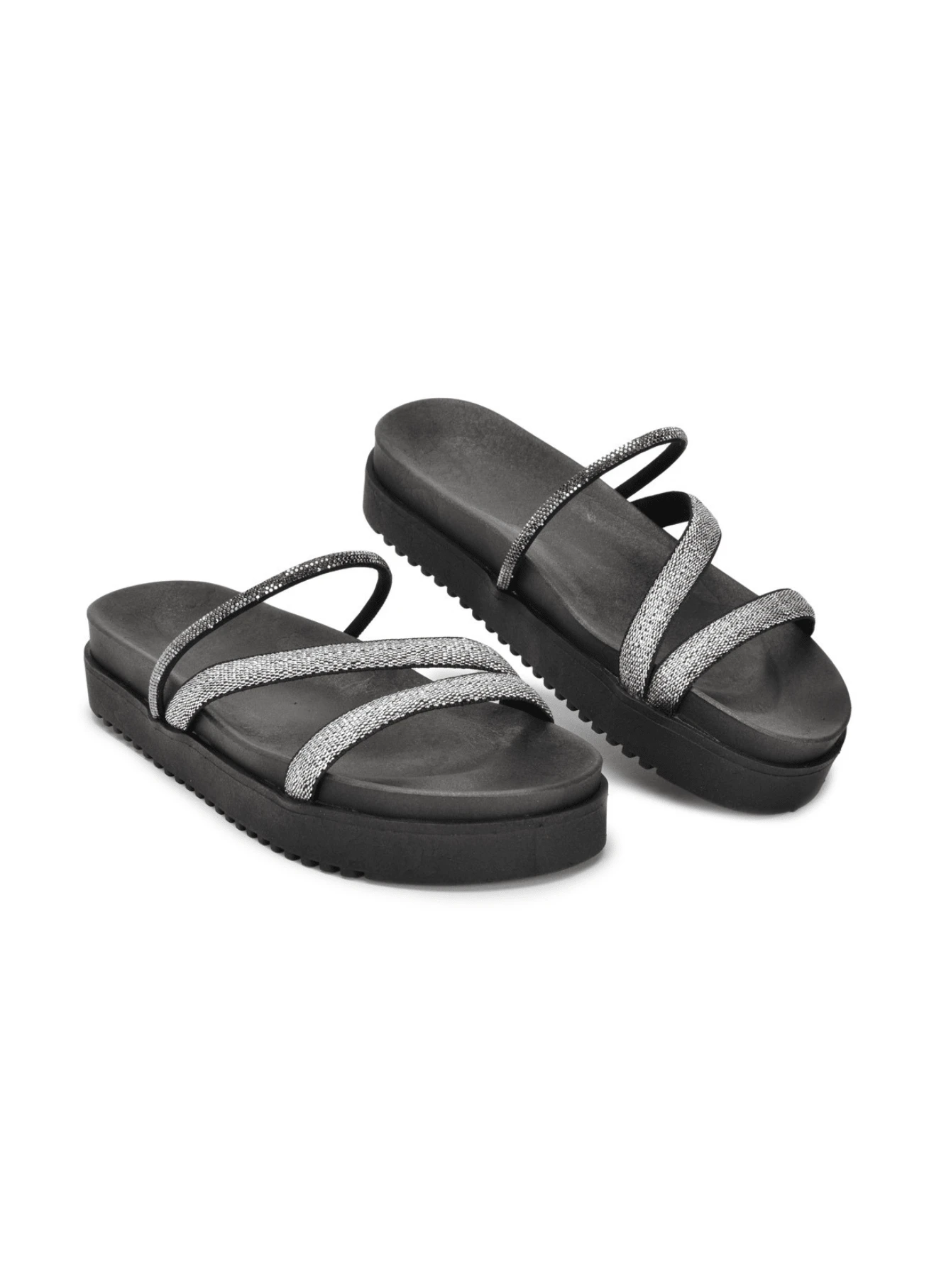 Women Slides - 黑色 - 查看 1