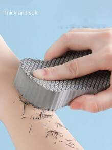 1pc Fish Scale Pattern Sponge Bathing Tool, 3d Bath Sponge, Anti-Scratch, Pain-Free - Grey - View 3