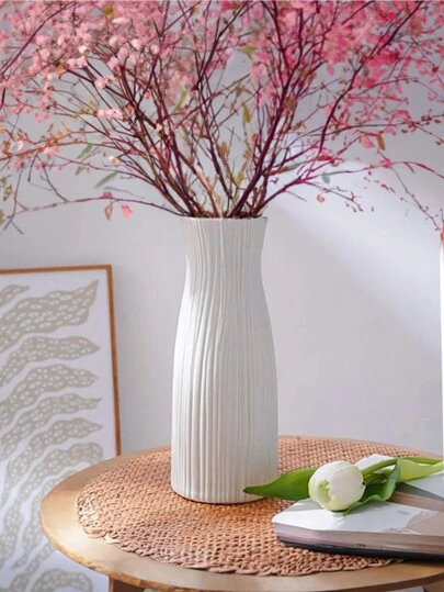 1pc Living Room Plastic Vase, Durable Flower Pot, For Dried And Fresh Flowers, Bedroom, Wedding, Home Table Decoration Gifts Birthday Graduation Home Decor Room Decor Flower Vase Glass Vase