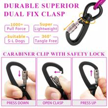 Cuerda De Acero Para Perros Al Aire Libre En Color Rosa Rojo, Herramienta Para Pasear Perros Al Aire Libre - Rosa Fucsia - Ver 3