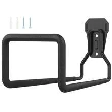 金屬軟管收納架,耐用的軟管掛鉤,掛在牆上的花園水管掛架,堅固的軟管收納托架,可用於水管和延長線的組織 - 黑色 - 查看 11