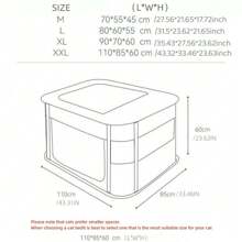 1pc Portable Pet Playpen, Foldable Exercise Play Tent Kennel Crate For Puppy Dog Yorkie Cat Bunny, Great For Indoor Outdoor Travel Camping Use, Come With Free Carring Case, 600D Oxford