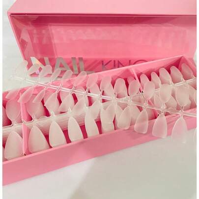 450 Unidades Unhas Tips Solft Gel Tips em Gel Base Fosca ALMONDE ROSA