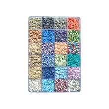 4800pcs 48 Colors Polymer Clay Beads Kit, Clay Flat & Round Spacer Beads For DIY Earrings, Bracelets & Jewelry Making, Perfect Gift Set - Multicolor - View 4