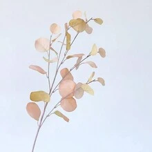 1入組人造樹枝,有桉樹和蘋果葉子可供飯店和婚禮裝飾使用,單枝落葉綠色植物材料適用於客廳、臥室裝飾工藝品 - 綠色 - 查看 7