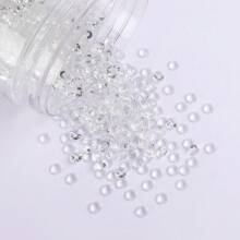 1440pcs Transparent White Round Glass Flat Bottom Rhinestone Diy Jewelry Clothing Accessories