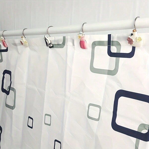 12pcs/Set Resin Shoe, Clothes, Dress Shower Curtain Hooks, Bathroom