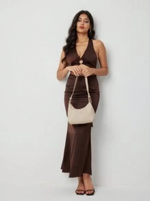 Women's Leisure Small Shoulder Armpit Bag - Beige - View 7