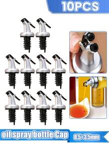 10 件裝帶倒嘴矽膠瓶塞適用於油、醋、醬瓶 - 彩色 - 查看 1