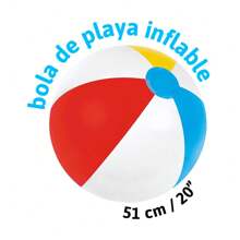 Pelotas De Playa Inflable De Colores Chica Bestway 51 Cm - Azul y blanco - Ver 3